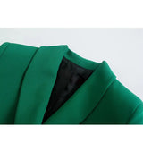 Women's Spring And Autumn Fashion Double Breasted Slim Fit Long Double Breasted Coat Retro Long Sleeved Women's