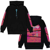 Fongt Hoodie Trapstar Letter Casual Street Youth Sweat Cotton Red Black Print Plus Velvet Hood