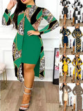 New Women's Wear 2023 Fashion Split Printing 2-Piece Set-Outfit