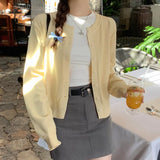 Fongt Cardigan Women 2025 Early Spring New Coat Yellow Coat Autumn High-End Small