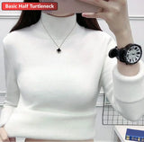 Winter Sweater Women Elegant Thicken Velvet Lined Warm Sueter Knitted Pullover Slim Tops Jersey Knitwear Jumper