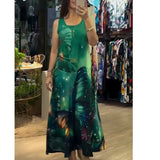 Fongt Summer Loose Printed Casual Sexy Women's Dress