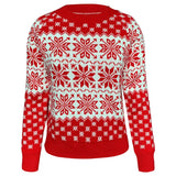 Fongt 2025 New Wish Sweater Women's Christmas Snowflake Long-Sleeved Bottom Needle Sweater