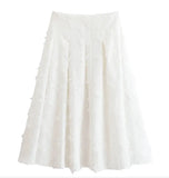 Fongt For Women's Clothing INS Explosive Temperament Tuxed Feather Shirt + Skirt Set
