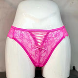 Fongt Strapped Bow Lace Thong Sexy Thong Cotton Crotch Low-Rise Lady T-Shirt Trousers