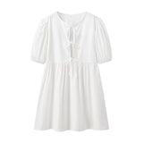 Fongt New Women's Wear T-Shirt Style In The Long-Term Solid Shirt Dress Retro