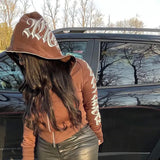 women's jacket spring 2022 Printed zipper Long Sleeve vintage racing jacket Sport Style Woman bombers jacket ropa