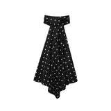 Fongt Women's Clothing INS Net Red Explosion Retro Black And White Wave Point Sleeveless Vest Top