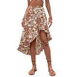 Fashion Floral Print Skirts for Women Summer