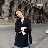Fongt Jacket Female Spring New Korean Version Classic Two Buckle Temperament Lemon Color Loose Casual Web Celebrity Small Suit-Outfit