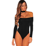 Style Sexy Neck-And-Shoulder Long-Sleeved Jumpsuit, Spicy Jumpsuit-Outfit