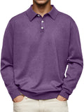 Fongt Explosion Autumn And Winter Ji Dejong Long Sleeve V-Neck Button Men's Casual Shirt Polo Shirt