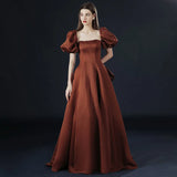 Fongt Shoulder Evening Dress 2025 New Atmospheric Long Dress Annual Conference Host Graduation Party