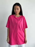 Fongt Spring And Summer New Solid Color Short-Sleeved Women Loose Large-Band Pure Cotton T-Shirt Simple Top