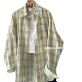 Fongt Thin Plaid Long-Sleeved Women's Coat Summer New Design Sunscreen Cardigan Loose Shirt Woman