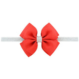 piece Sweet Color Kids Bow Headband Silver Ribbon Bows with Thin Hairband Photography Props Girls Bow Tiara Headwrap
