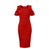 Fongt Women's Clothing 2025 Summer New Large-Size Women's Ass OL Temperament Commuter Dress