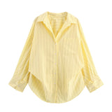 Fongt New Bat Sleeve Loose Striped Shirt 3067105