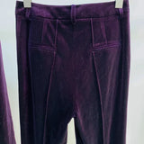 QUALITY Newest Fall Winter 2023 Designer Suit Set Women's Single Buttons Velvet Blazer Flare Pants