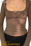 Women's Long Sleeve Top Basic Slim Fitted T-Shirt Spring Square Neck Y2k Crop Top Lace Tee Streetwear Female Pullovers T