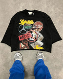 Fongt T-Shirt Five-Sleeved Loose Hip-Hop Top Tide Brand Series