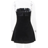 Winter New Clothing Fashion Sexy Hot Girl Backless Tube Top Dress Female Elegant Sexy Party Dress Club Outfit Vestidos-Outfit