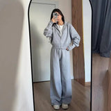 Fongt Autumn New Women's Solid Color Dress Short Top Repair Knitted Trousers Two Sets