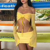 Fairycore Solid Color Long Sleeve Suit-Outfit