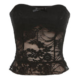 Fongt Spring Fashion Trend Women's New Shoulder Repair Exposed Umbilly Lace With A Small Vest