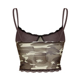 Camouflage Printed Mesh Camis Harajuku y2k Patchwork Sleeveless Crop Top Women 2000s Aesthetic Clothing Summer Sexy Tees-Outfit