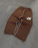 Fongt Grip Velvet Embroidered Sweatpants Trapstar Letter Casual Street Youth Plus Trousers