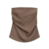 Fongt Winter Women's Wear With Chest Pleated Solid Color Jacket Top Women's Style-Outfit