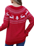 Fongt Sweater Women's Jabbing Autumn And Winter Loose Knitted Round Collar Casual Coat