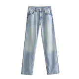 Fongt Long Leisure New Autumn 2025 Wide-Legged Jeans Women's Clothing