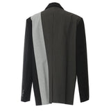 Fongt New Three-Color Splicing Colliding Color Loose Version Of The Supercool Casual Suit Jacket Female 1746