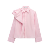 Fongt Homemade New Women's Series Shoulder Puffy Design Prefectural Shirt 2510259