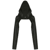 Fongt Sexy Hooded Long-Sleeved Leather Jacket Fashion Street Design Design Short Jacket Top