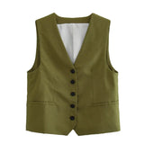 Vest 9929321 High Waist Casual Shorts 9929221 Suit-Outfit