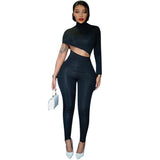 Fongt Women's Clothing 2023 Autumn And Winter New Street Tight Solid Color Irregular Umbilly
