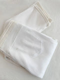 Fongt Of The Super Advanced Rice White Straight Leg Jeans Female High Waist Small Nine Points Cigarette Pipe Pants And Velvet And Thick-Outfit