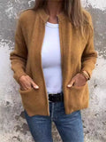 Fongt 2025 Explosion Fashion Casual Collar Zipper Jacket Loose Pocket Jacket Woman