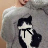Fuzzy Cat Sweater-Outfit