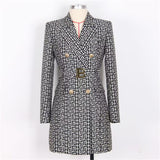 Fongt And Autumn High-Grade Thin 2025 Wind Coat Women's Long Spring And Autumn New Double Row Buckle Long Suit Coat