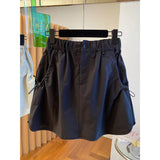 Fongt Version Of The Workwear Short Skirt Women's Summer 2025 New Loose High-Rise Slim Retro Anti-Walking Bag Hip Skirts