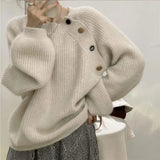 Fongt Spring And Autumn 2025 New High-End Sensation Lazy Autumn Winter Jacket Milk Wears A Warm Soft Wid Sweater
