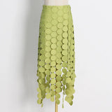 Fongt 2024 New Fashion Retro Style Embroidered Tassel Skirt-Outfit