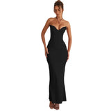 Fongt Summer New Women's Fashion Temperament Sexy Fish Bone Body Braces Fishtail Dress