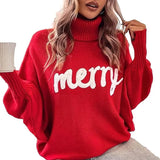 Fongt Turtleneck Women's Autumn And Winter Loose Bat Sleeves Wearing Knitted Tops Off