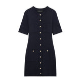 Fongt Homemade New Women's Classic Knitted Mini Dress 3519/108/401