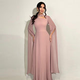 Fongt New Women's Temperament Elegant Solid Color Slim Slimming Dress